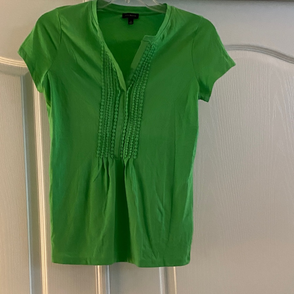 Talbots Vibrant Green Blouse